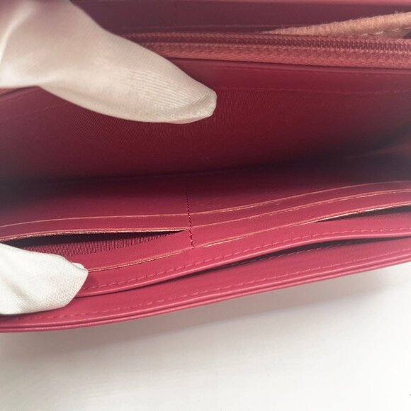 CHANEL CC Camellia Lambskin Quilted Flap Bag Wallet Chain Pink Purse - Picture 13 of 16